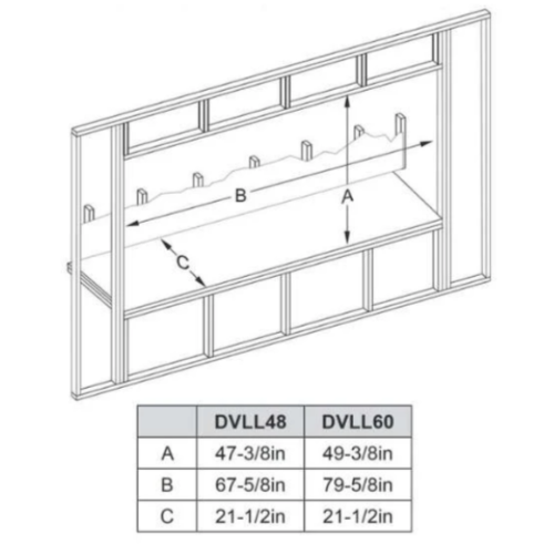 Empire Comfort Systems 60 inch Boulevard Direct-Vent Gas Fireplace DVLL60BP90