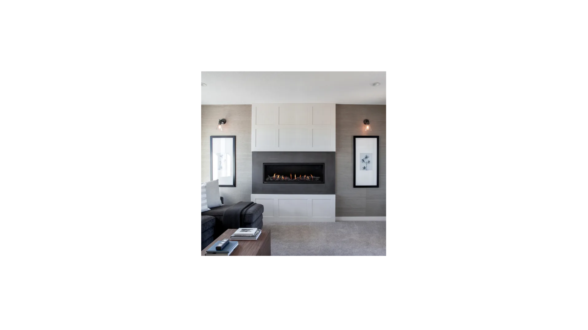 Montigo Delray 48 inch Linear Direct-Vent Gas Fireplace DRL4813NI-2 (Full Load)