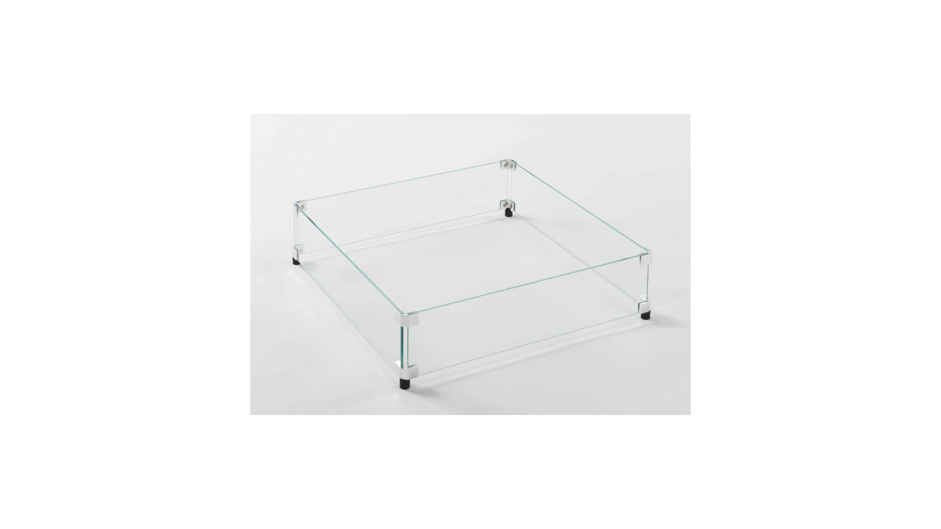 American Fyre Designs Large Square Glass Wind Guard, 28x28-Inches
