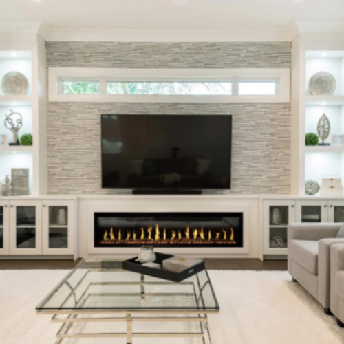 Modern Flames Orion Slim 76 inch Built-In Heliovision Electric Fireplace OR76-SLIM