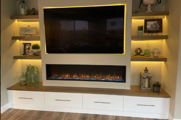 Modern Flames Orion Slim 60 inch Built-In Heliovision Electric Fireplace OR60-SLIM