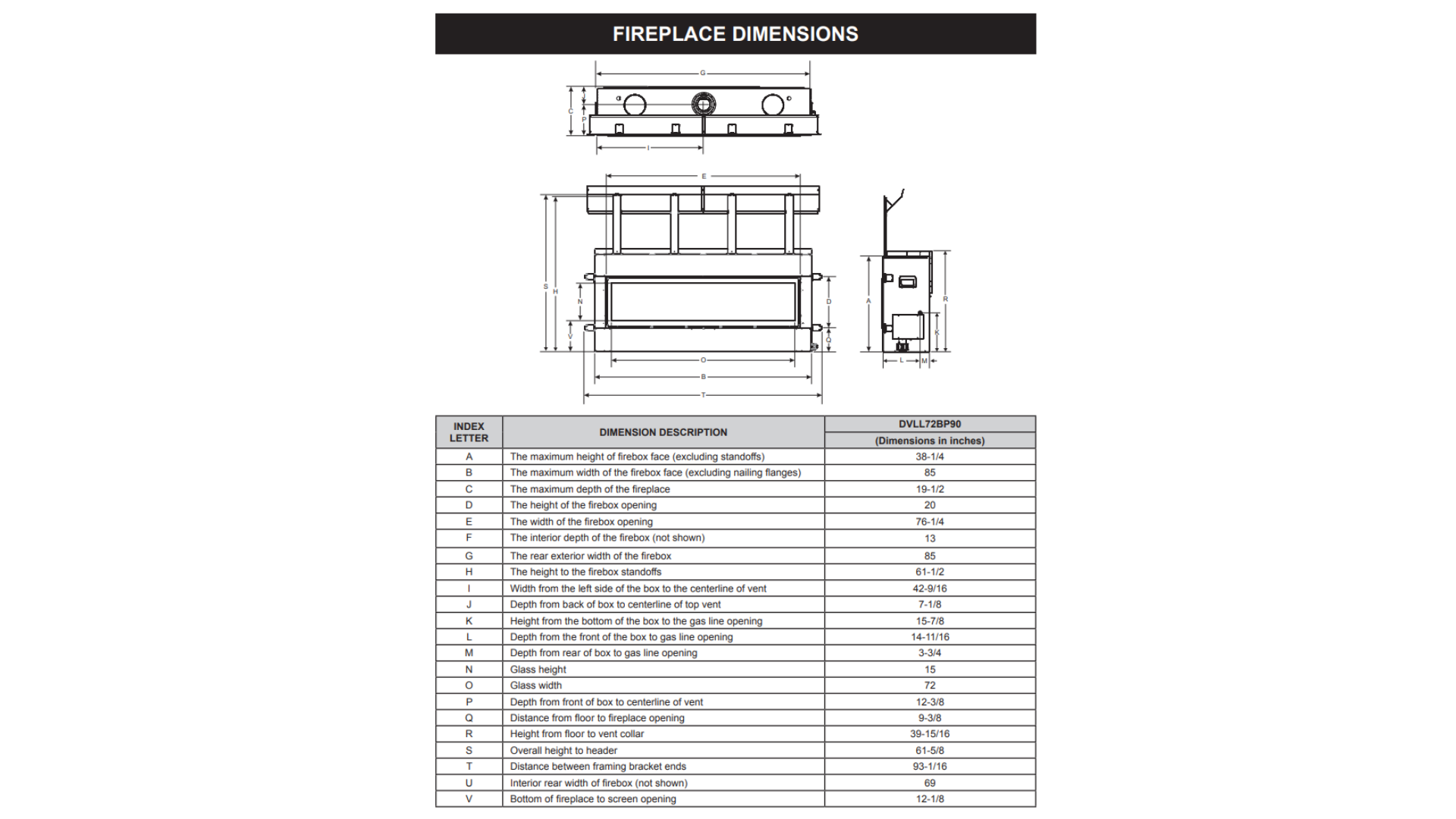 Empire Comfort Systems 72 inch Boulevard Direct-Vent Linear Gas Fireplace DVLL72BP90
