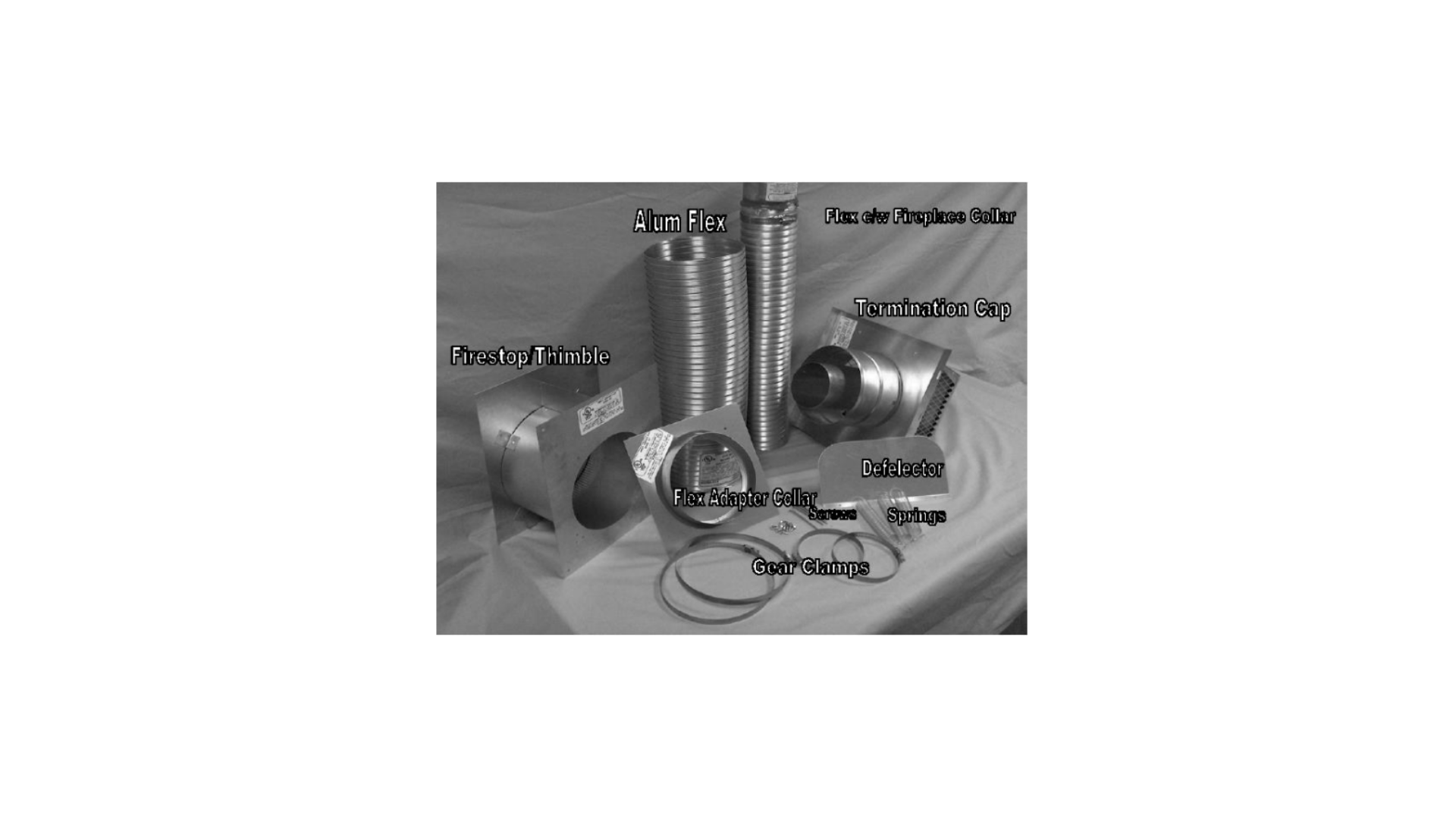 Empire Comfort Systems 5"x 8" Direct-Vent Thru the Wall Horizontal Flex Kit up to 10' Wall Penetration PVK10F