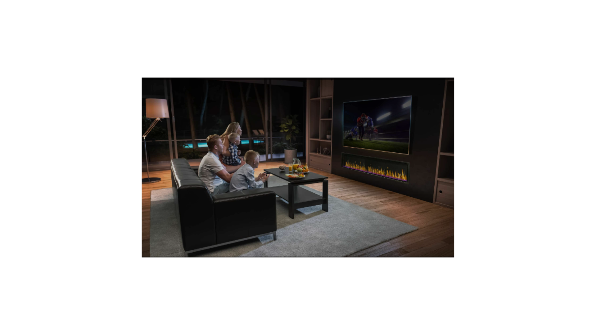Modern Flames Orion Slim 76 inch Built-In Heliovision Electric Fireplace OR76-SLIM