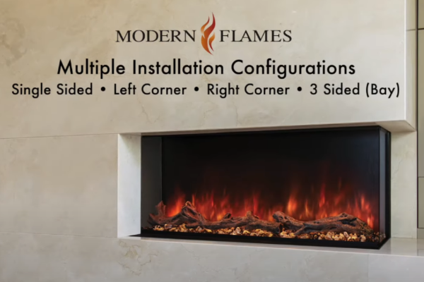 Modern Flames Landscape Pro 120 inch Multi-Sided Built-In Electric Fireplace LPM-12016