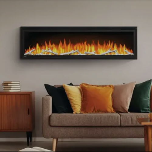 Modern Flames Orion Slim 76 inch Built-In Heliovision Electric Fireplace OR76-SLIM