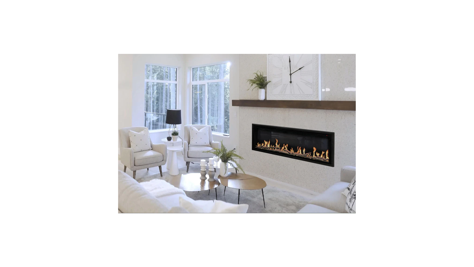 Modern Flames Orion Slim 60 inch Built-In Heliovision Electric Fireplace OR60-SLIM
