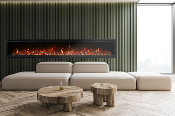 Modern Flames Orion Slim 100 inch Built-In Heliovision Electric Fireplace OR100-SLIM