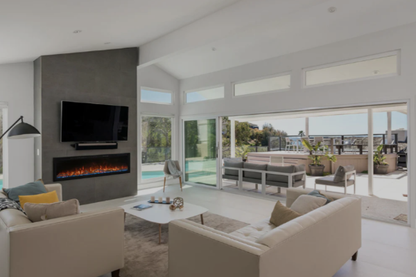 Modern Flames Orion Slim 76 inch Built-In Heliovision Electric Fireplace OR76-SLIM