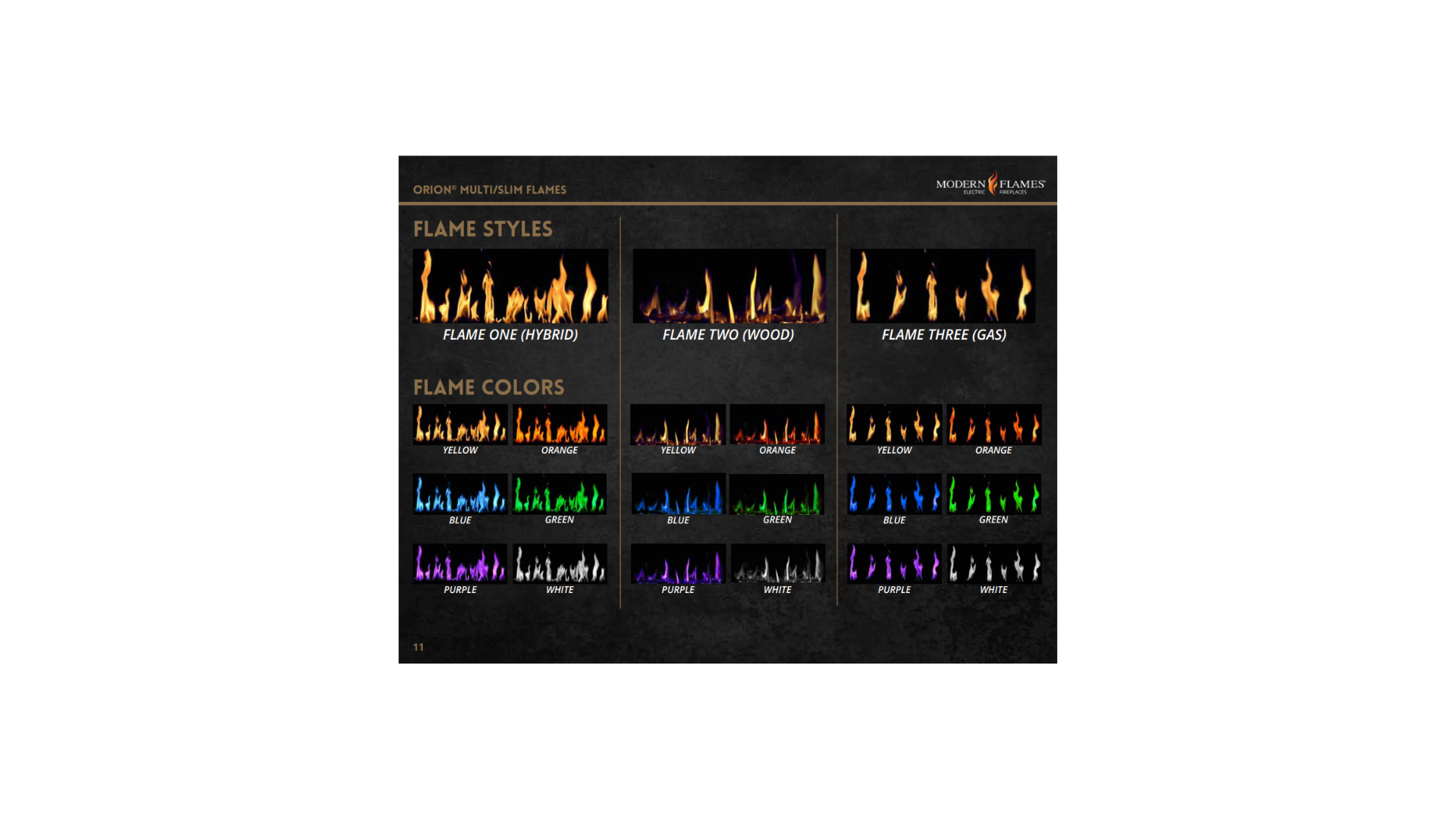 Modern Flames Orion Slim 52 inch Built-In Heliovision Electric Fireplace OR52-SLIM