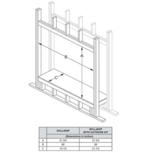 Empire Comfort Systems 48 inch Boulevard Direct-Vent See Through Gas Fireplace DVLL48SP90
