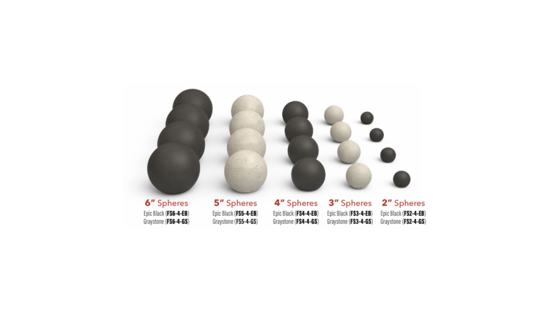 American Fyre Design Grey Sphere Fyre Stones