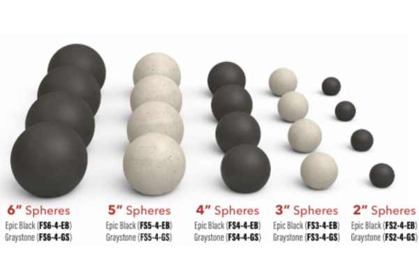 American Fyre Design Grey Sphere Fyre Stones
