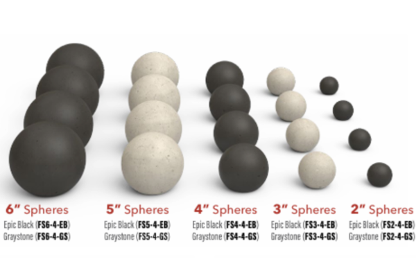 American Fyre Design Black Sphere Fyre Stones